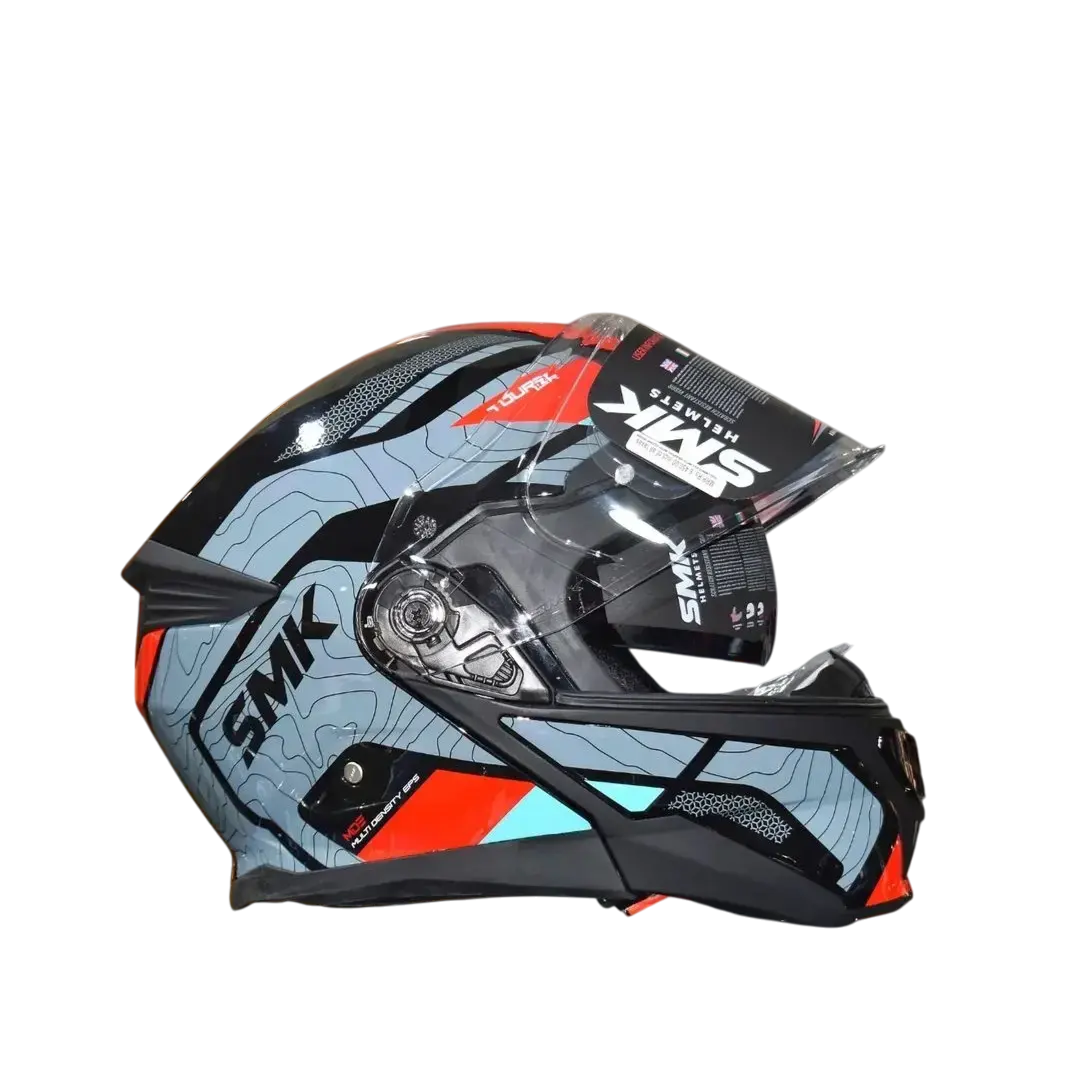 SMK Gullwing Navigator Black Grey Red Gloss (GL263) Tourer Helmet helmet highlight 