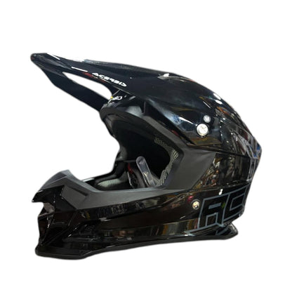 Acerbis Profile 4 Off-Road Riding Helmet: Adjustable Sunpeak | DualFlow Ventilation | Hypoallergenic Lining | ECE/ISI/DOT Certified - GLOSS BLACK