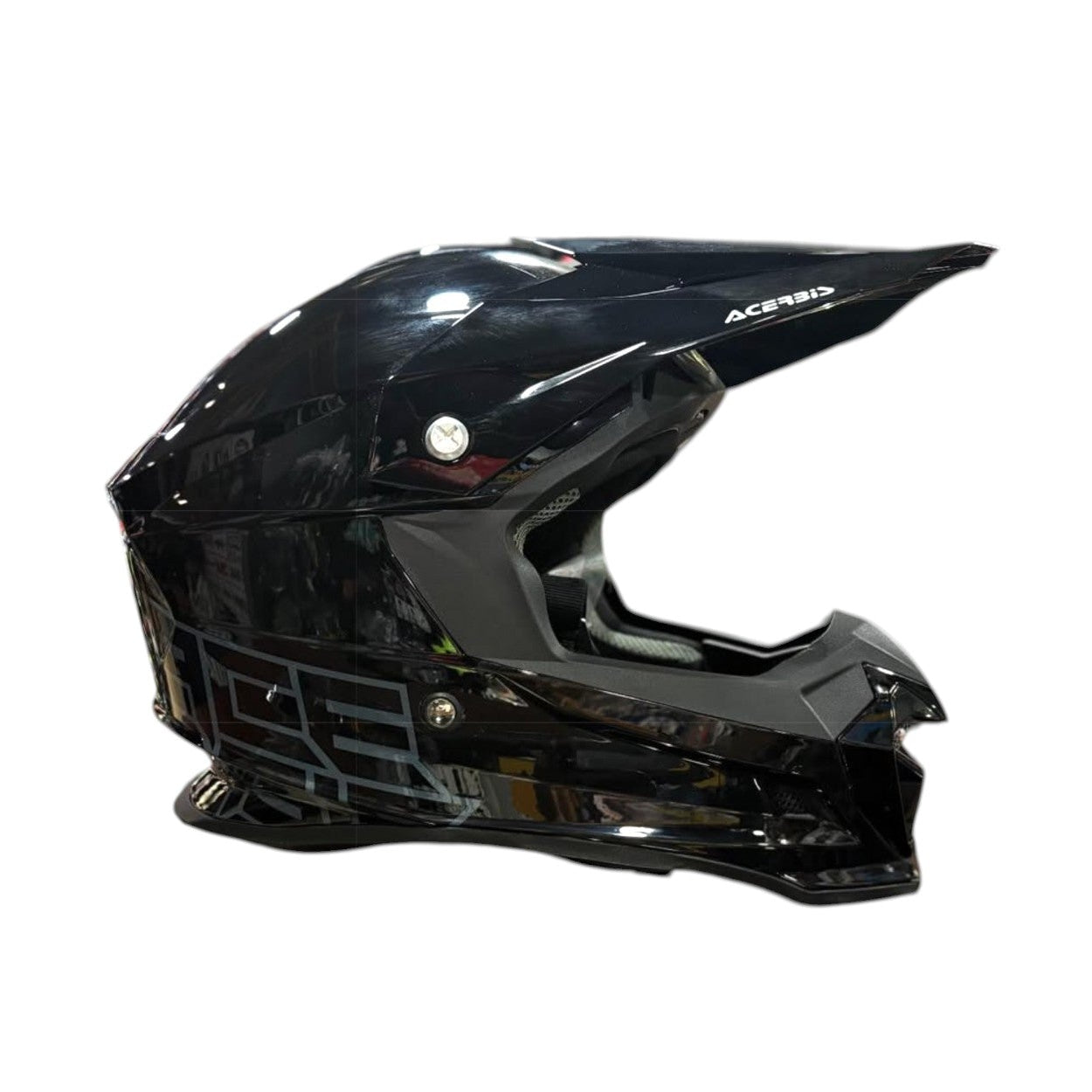 Acerbis Profile 4 Off-Road Riding Helmet: Adjustable Sunpeak | DualFlow Ventilation | Hypoallergenic Lining | ECE/ISI/DOT Certified - GLOSS BLACK