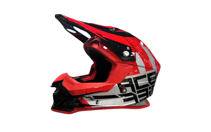 Acerbis Profile 4 Off-Road Riding Helmet: Adjustable Sunpeak | DualFlow Ventilation | Hypoallergenic Lining | ECE/ISI/DOT Certified - White Red