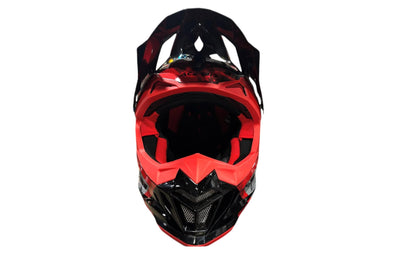 Acerbis Profile 4 Off-Road Riding Helmet: Adjustable Sunpeak | DualFlow Ventilation | Hypoallergenic Lining | ECE/ISI/DOT Certified - White Red