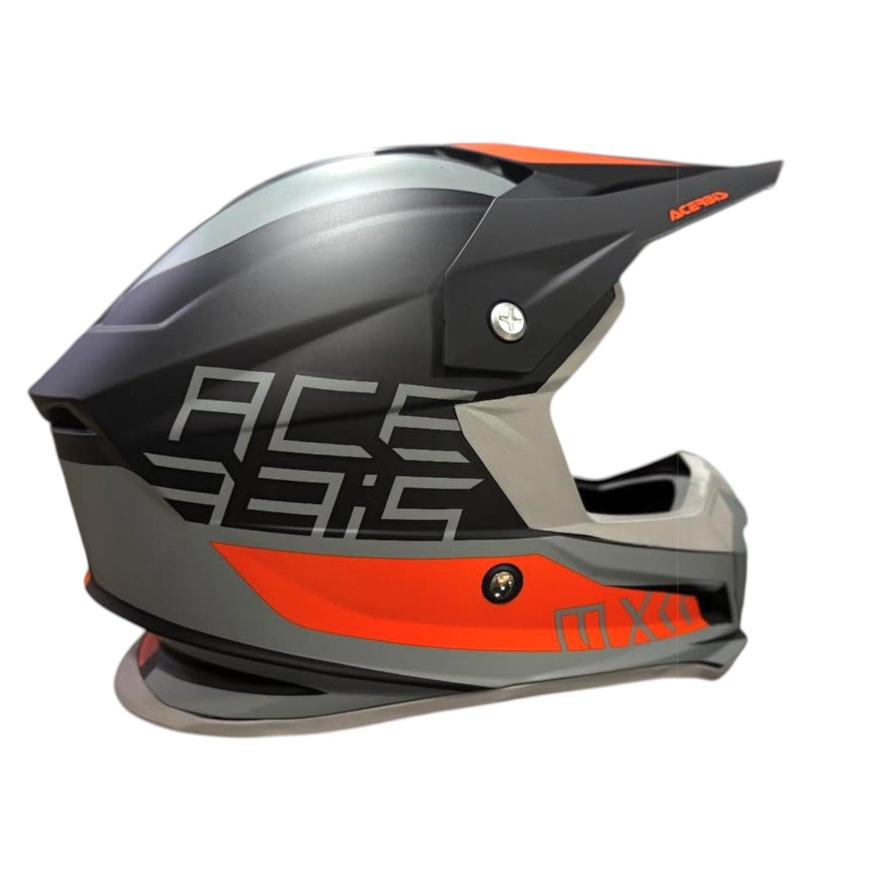 Acerbis Profile 4 Off-Road Riding Helmet: Adjustable Sunpeak | DualFlow Ventilation | Hypoallergenic Lining | ECE/ISI/DOT Certified - Black Orange