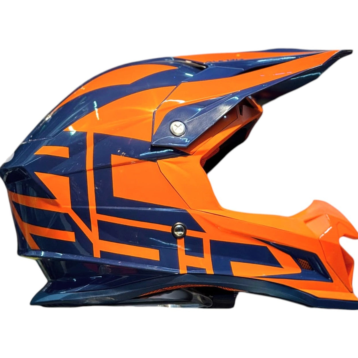 Acerbis Profile 4 Off-Road Riding Helmet: Adjustable Sunpeak | DualFlow Ventilation | Hypoallergenic Lining | ECE/ISI/DOT Certified - Blue Orange