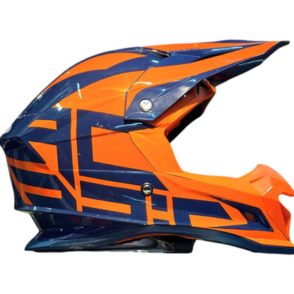 Acerbis Profile 4 Off-Road Riding Helmet: Adjustable Sunpeak | DualFlow Ventilation | Hypoallergenic Lining | ECE/ISI/DOT Certified - Blue Orange