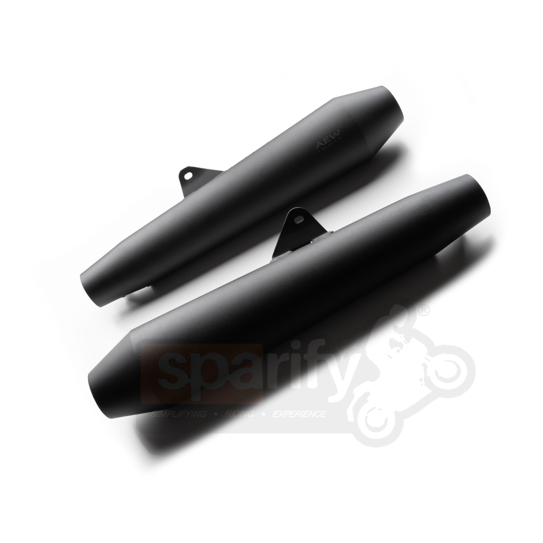 AEW TE 102 | INTERCEPTOR / CONTINENTAL GT 650 MEGAPHONE FOR INTERCEPTOR/GT 650 TE 102 STAINLESS STEEL 304 MATTE BLACK - With DB Killers