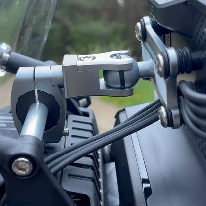 AOOCCI C6 PRO Motorcycle Dash Cam Front and Rear, 4K 1080P Dual Dash Motorcycle Camera with Wireless CarPlay and Android Auto, GPS & Emergency Lock, 140° Wide Angle, Wired Remote, IP67 Waterproof