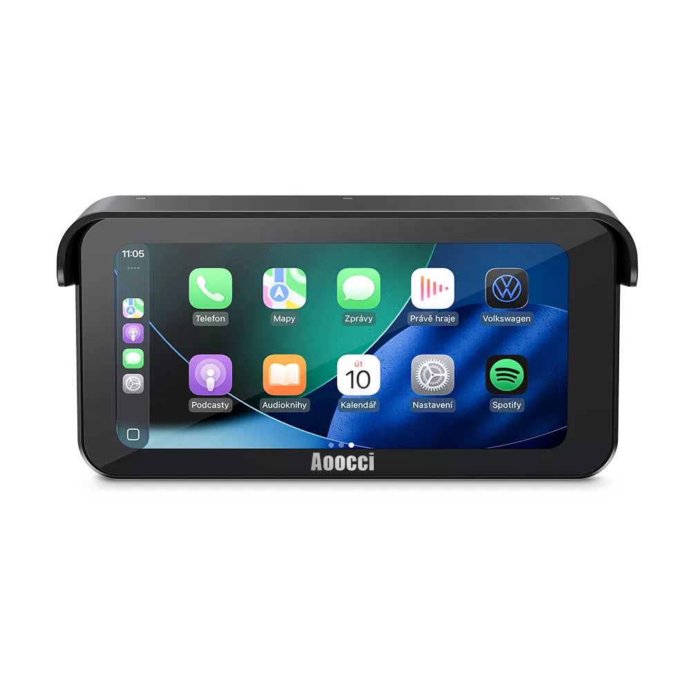 AOOCCI C6 PRO Motorcycle Dash Cam Front and Rear, 4K 1080P Dual Dash Motorcycle Camera with Wireless CarPlay and Android Auto, GPS & Emergency Lock, 140° Wide Angle, Wired Remote, IP67 Waterproof