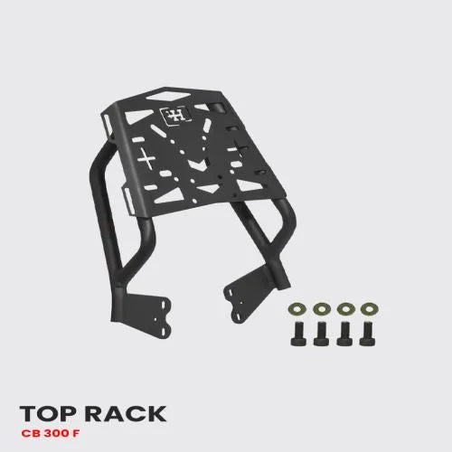 TOP RACK HEAVY FOR CB 300 F BLACK MATT – SB 713 / HT EXHAUST