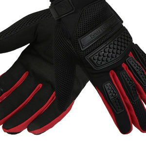 URBAN HUSTLER GLOVES-RED & BLACK - ROYAL ENFIELD