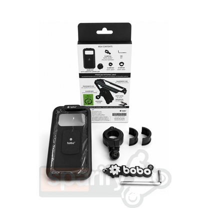 BOBO BM10H PRO Handlebar Mount with Vibration Controller, Fully Waterproof Bike/Motorcycle/Scooter Mobile Phone Holder Mount, Ideal for Maps and GPS Navigation (Black)
