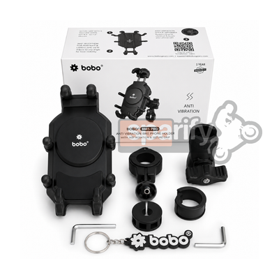 BOBO BM17H (or BM17M) PRO Handlebar (or Mirror) Anti-Vibration Bike / Cycle Phone Holder Motorcycle Mobile Mount