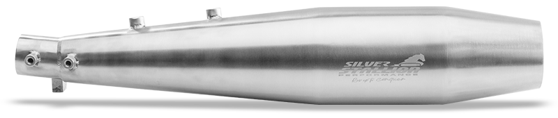 RE Interceptor 650 /GT 650 | SILVER STALLION | DYNO High Performance Exhaust System | Silver Glossy finish | Twin, SS304 - LIFE TIME WARRANTY