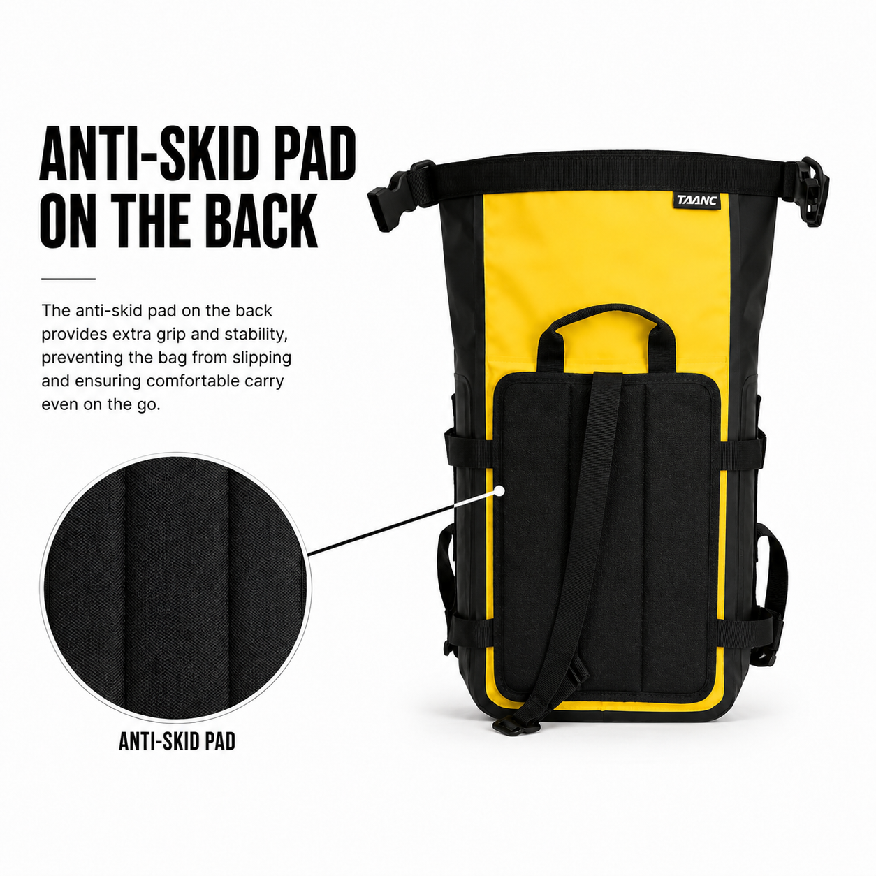 TAANC Terra Series Multi Use Adventure Bag 8L – Waterproof Motorcycle Crash Bar / Tail / Rear Rack Bag Yellow Black