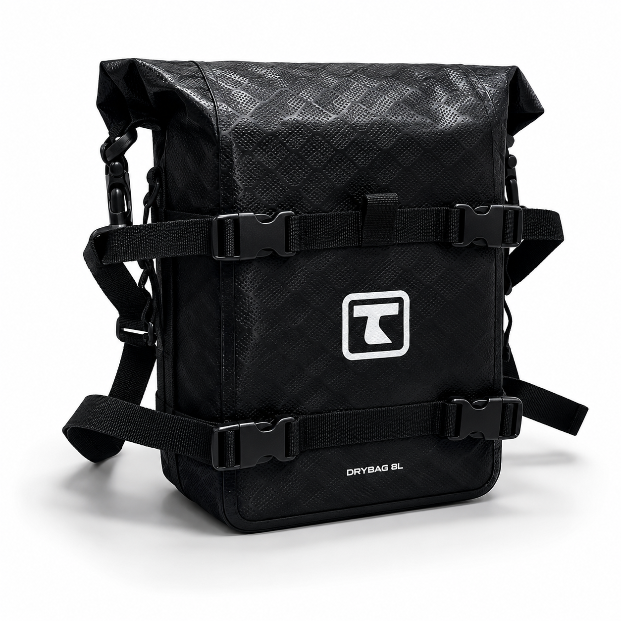 TAANC Terra Series Multi Use Adventure Bag 8L – Waterproof Motorcycle Crash Bar / Tail / Rear Rack Bag Carbon Black