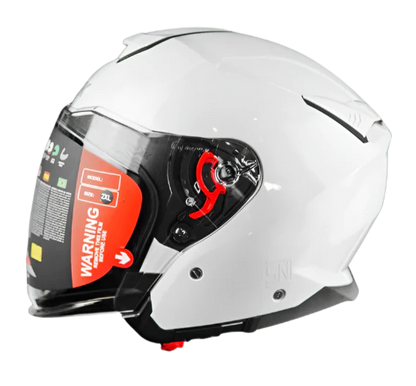 SMK GTJ Tourer open face half helmet - GL100 GLOSS WHITE