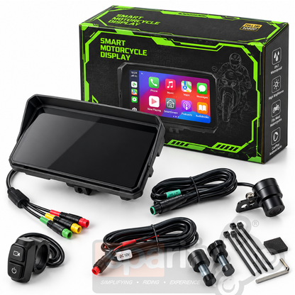 Boltt Pro Quick Release | 6-Inch | Motorcycle CarPlay & Android Auto Screen with TPMS & Voice Control | Wireless Apple CarPlay, Bluetooth, IP68 Waterproof | Universal Fit | M590 - 1 Year Warranty