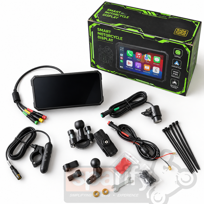 Boltt Pro Quick Release | 6-Inch | Motorcycle CarPlay & Android Auto Screen with TPMS & Voice Control | Wireless Apple CarPlay, Bluetooth, IP68 Waterproof | Universal Fit | M590 - 1 Year Warranty