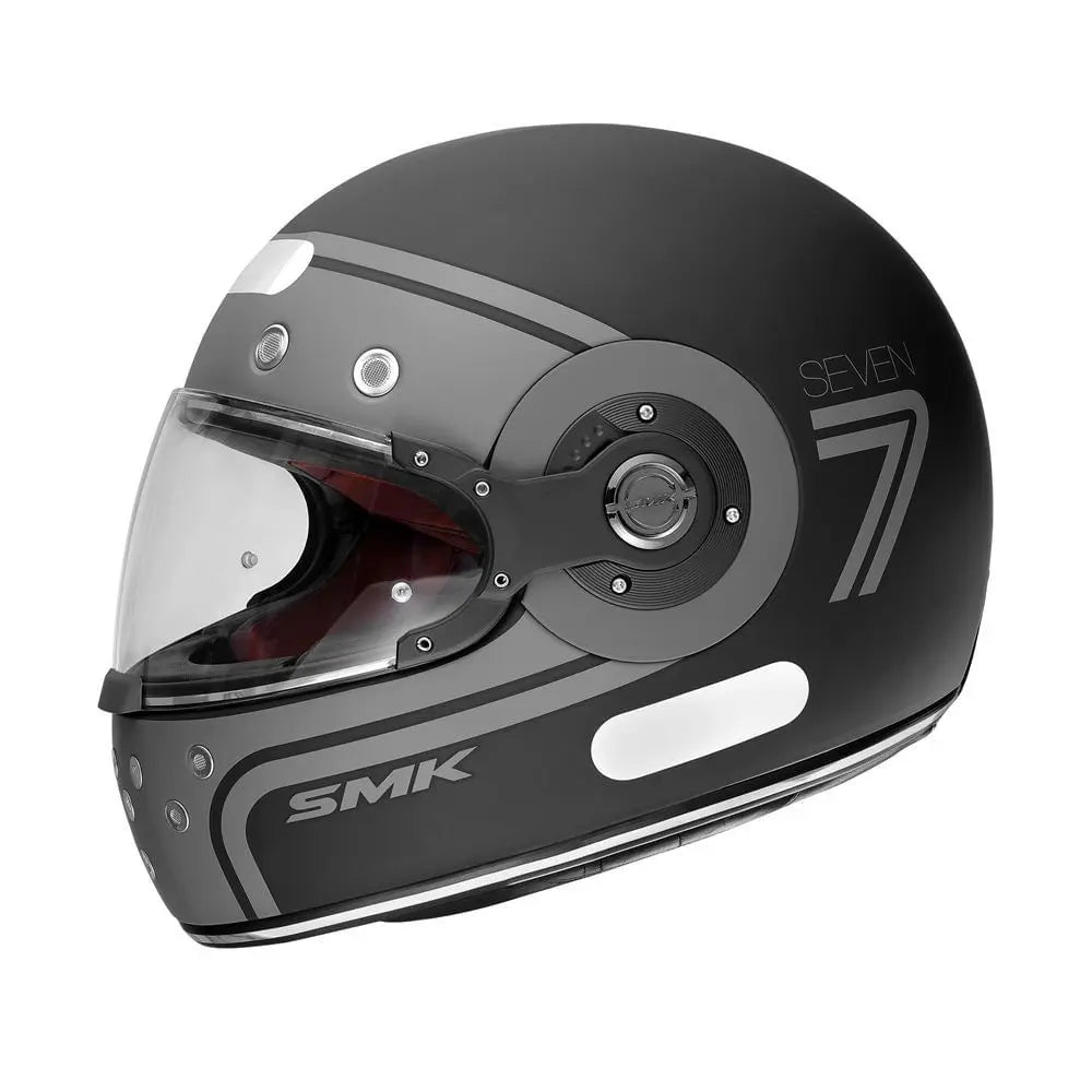 SMK Retro Seven Black MA260  SMK Helmet