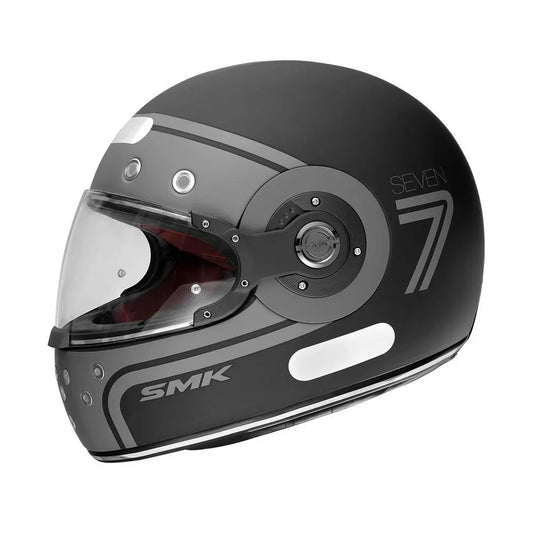 SMK Retro Seven Black MA260  SMK Helmet