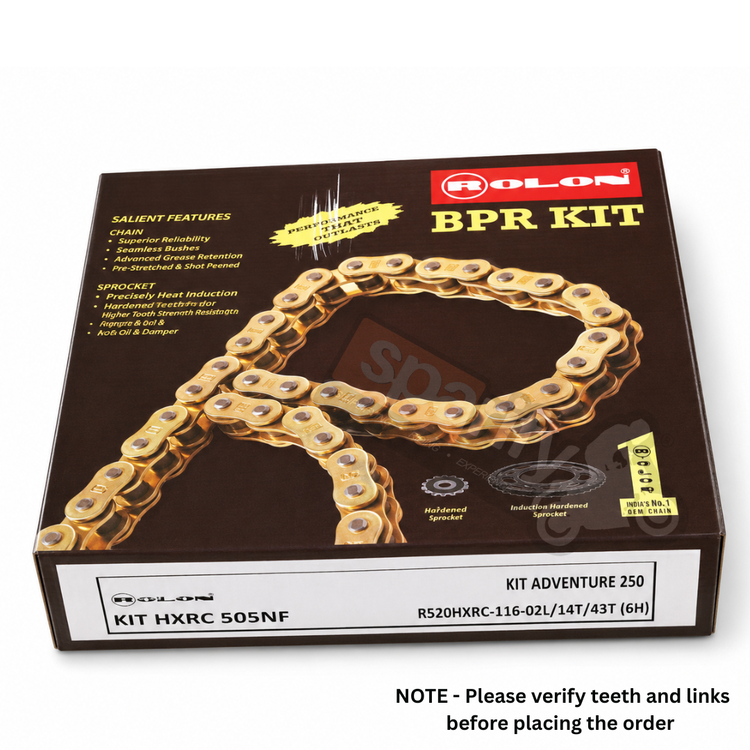KTM Adventure 250 KIT HXRC 505 NF  BRASS CHAIN SPROCKET KIT BY ROLON