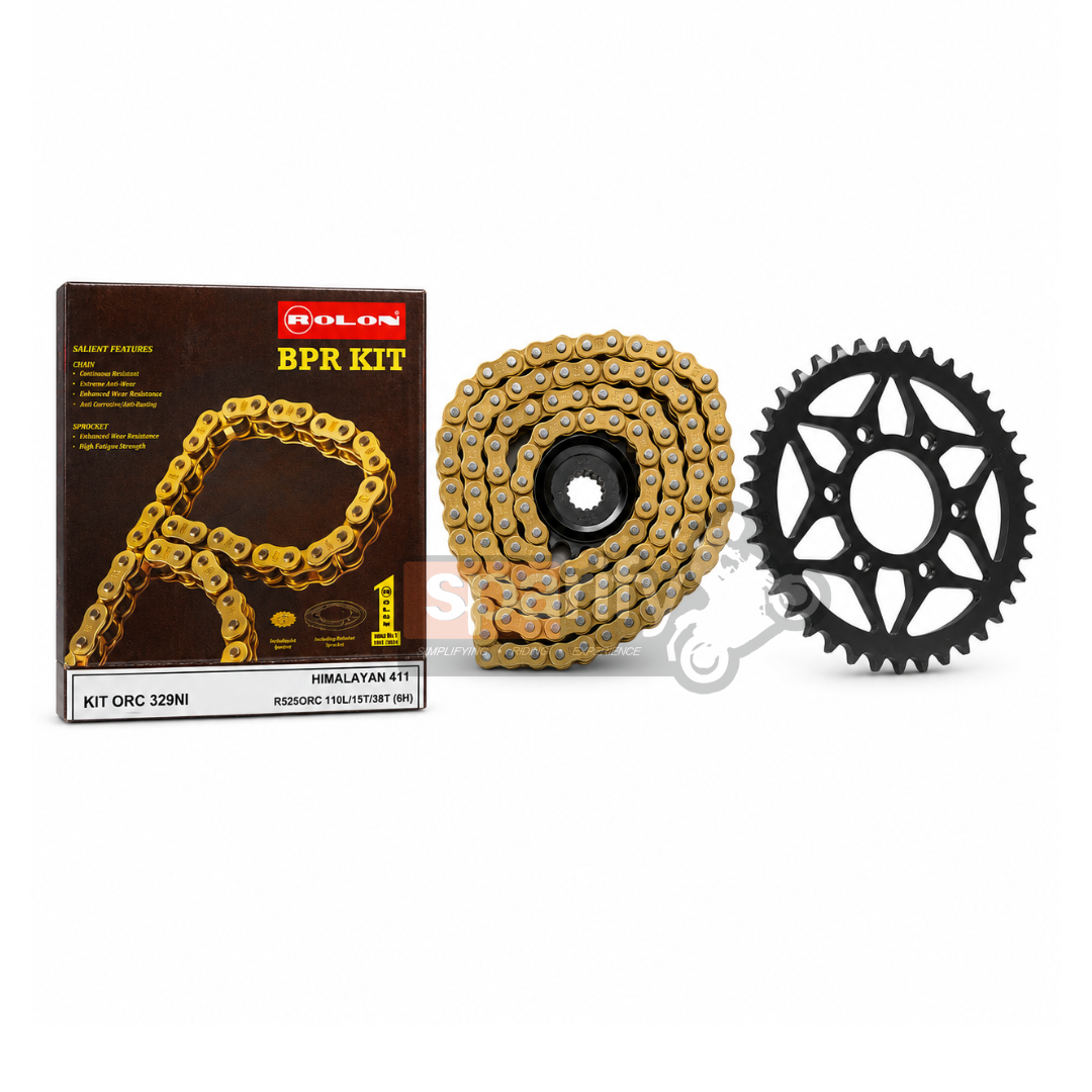 RE HIMALAYAN 411 BRASS O RING CHAIN SPROCKET KIT