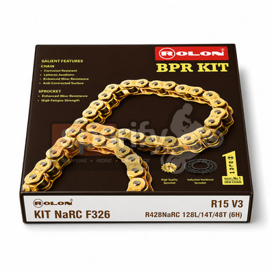 YAMAHA R15 V3/V4 BRASS CHAIN SPROCKET KIT BY ROLON