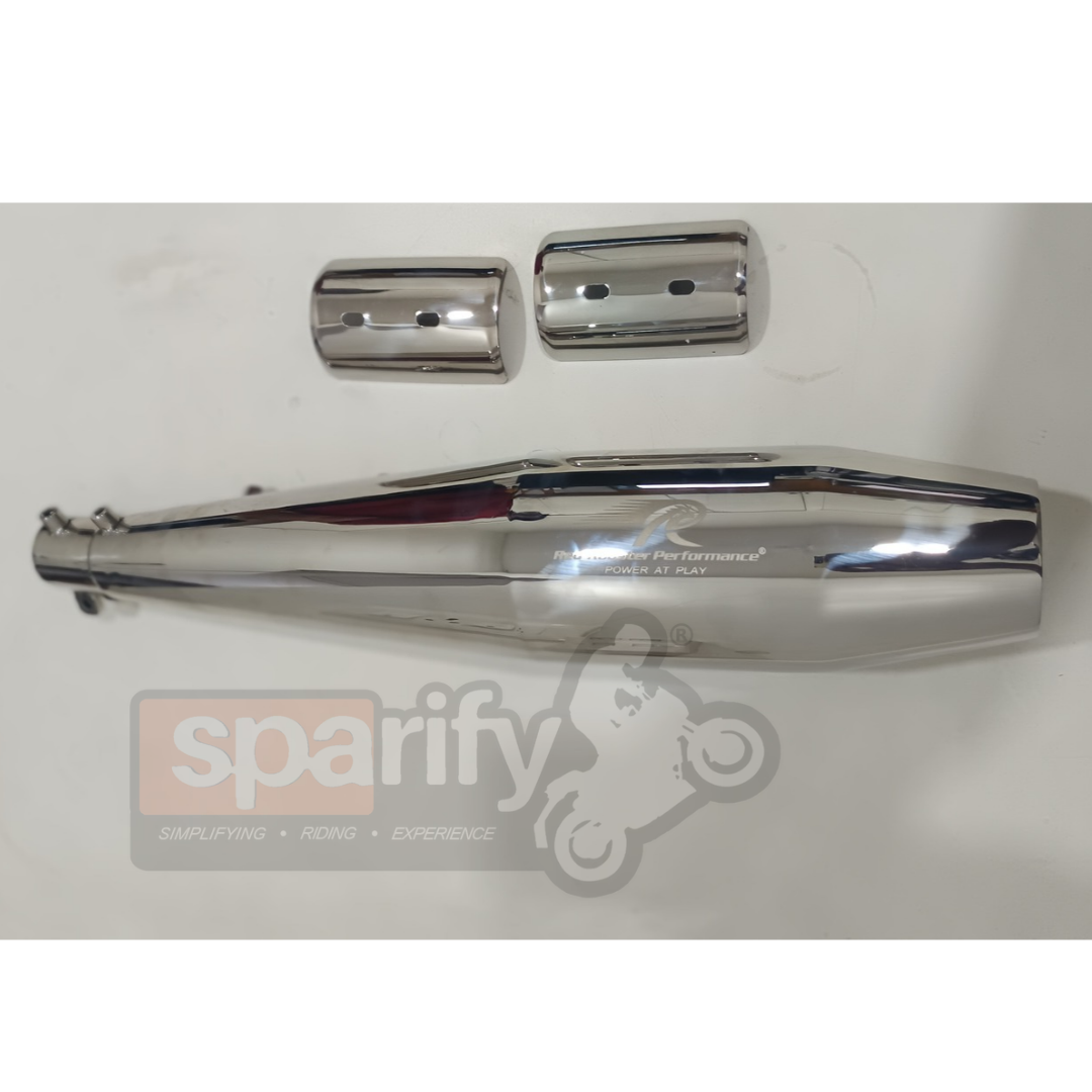 Red Rooster Stellar Polish (Single Side) Exhaust  for Interceptor 650 / Continental GT 650 – 1 Piece Only