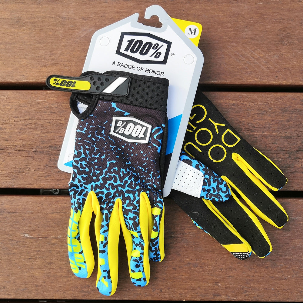 100% iTrack Motocross / cycling Gloves  black blue yellow