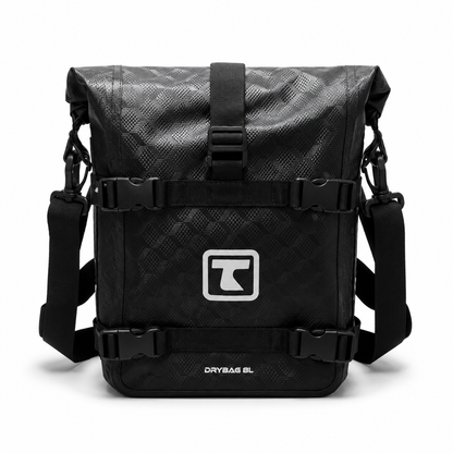 TAANC Terra Series Multi Use Adventure Bag 8L – Waterproof Motorcycle Crash Bar / Tail / Rear Rack Bag Carbon Black