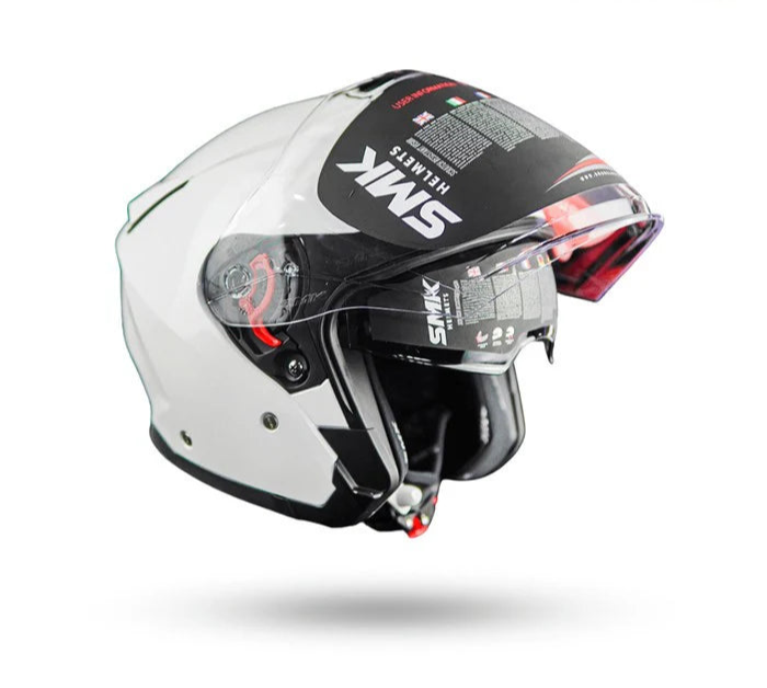SMK GTJ Tourer open face half helmet - GL100 GLOSS WHITE