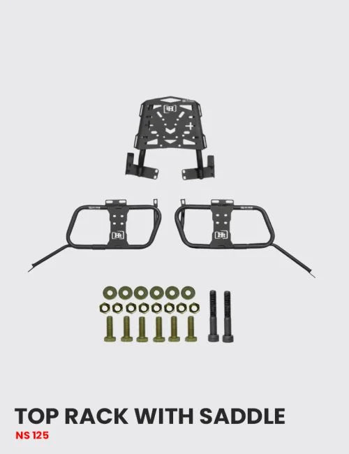 NS125,160,200 Top Rack With Saddle Stay Black - SB 626 / Ht Exhaust
