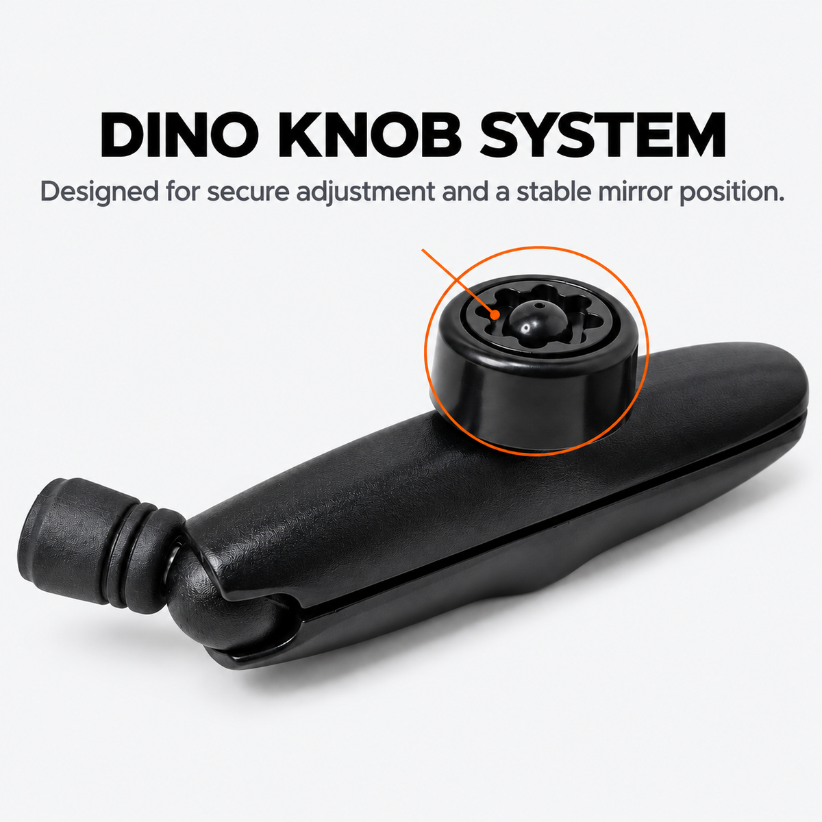 SPIKI Adventure 5.0 Nomad Series Motorcycle Mirrors | Anti-Theft Lock, Dino Knob & Shock-Absorbing Springs