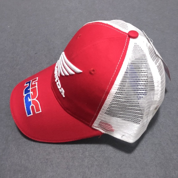 Honda Fender Logo Baseball Cap hat - RED WHITE