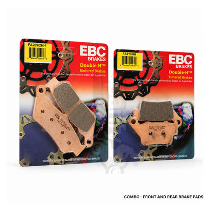 KTM ADVENTURE 250 / 390 ( Gen 2 ) / Enduro 390  EBC Double-H Sintered Front & Rear Brake Pads Combo | FA209/2HH + FA213HH