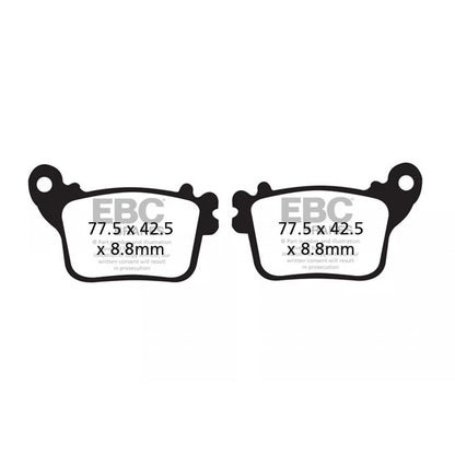 Yamaha R1 / R1M 2015-2026 brake pad rear  ( Double-H™ Sintered )  brake pads  FA436HH | EBC ( Pack of 1 )