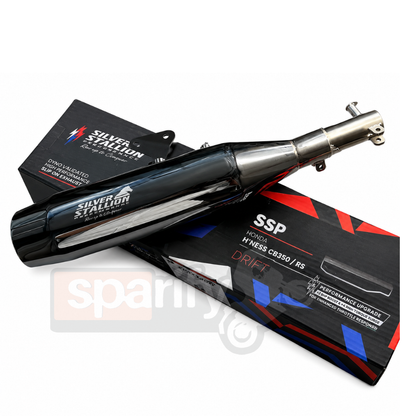 HONDA CB HNESS 350 - 350 RS | SILVER STALLION DRIFT | DYNO High Performance Exhaust System | POLISH- LIFE TIME WARRANTY