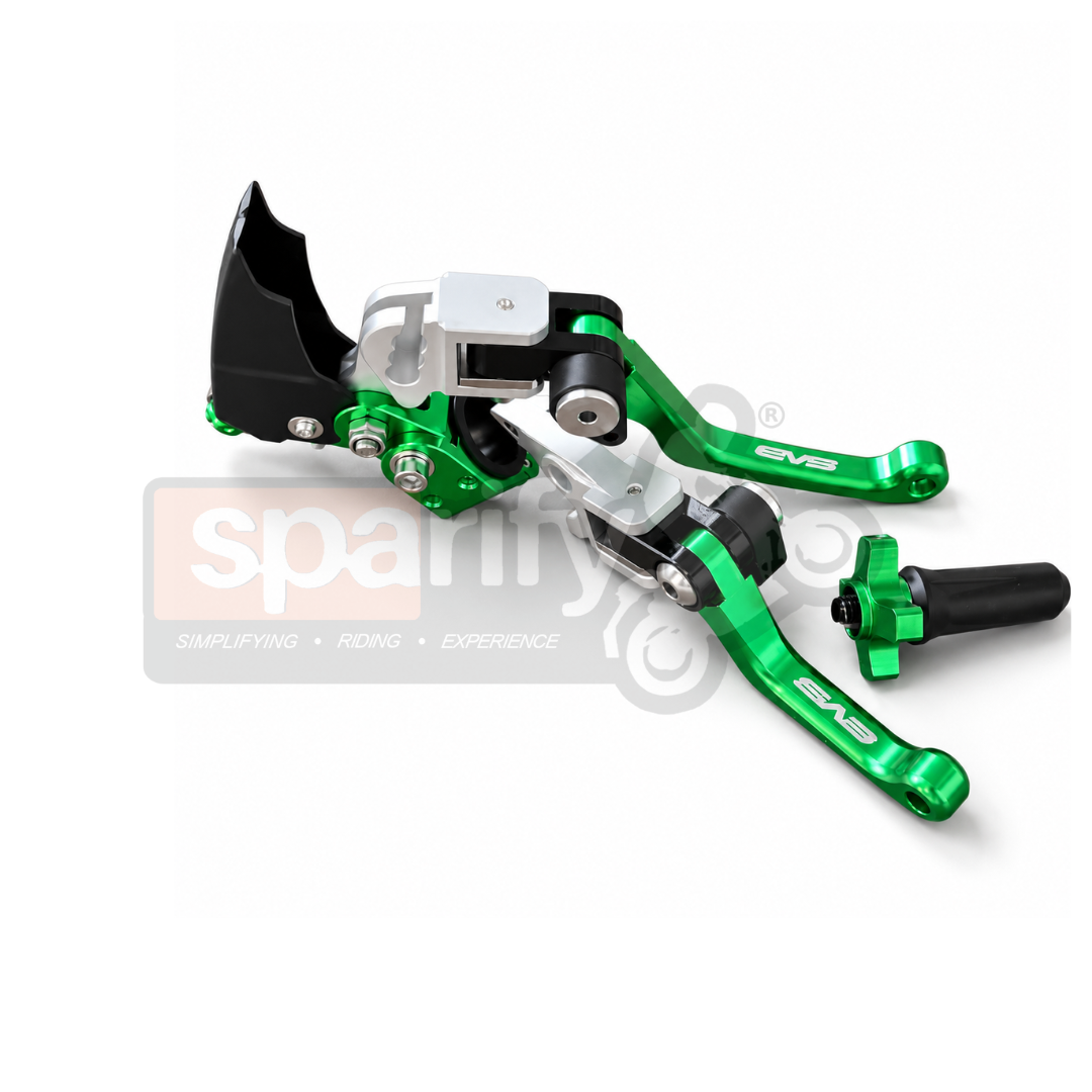 EVS Xpulse 210 Pivot Adjustable Green Short & Long CNC Clutch Brake Lever Set – Motocross Series | Indonesia