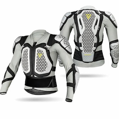 Motowolf Waterproof Mesh Body Protector | CE Level 2 Certified | Four Season | PG1 | Motorcycle Jackets | Anti Fall | Off-road Riding Body Armor - GREY