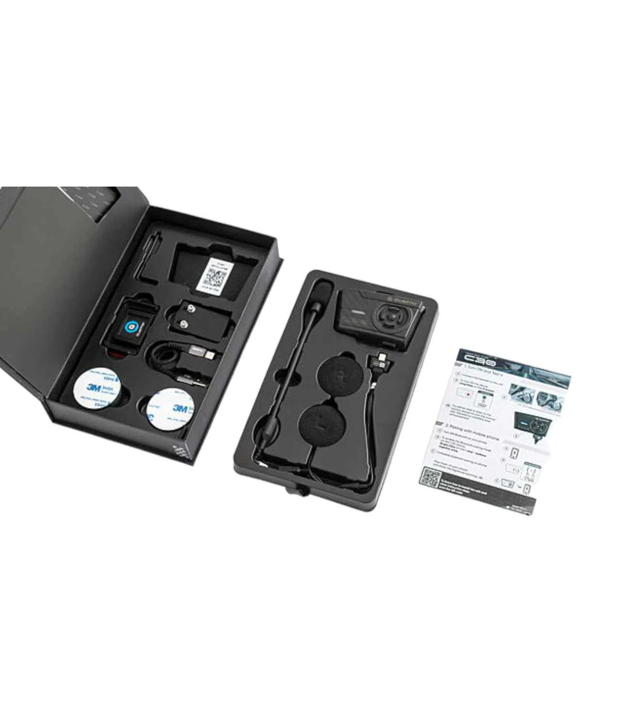 BluArmor C30 Mesh Intercom Bluetooth communication System | Compatible for all helmets | 1 YEAR WARRANTY