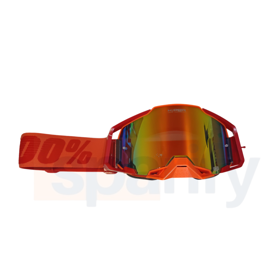 100 % AR MEGA Premium Protective Sport Goggles with Ultra HD Lens -ORANGE TINTED