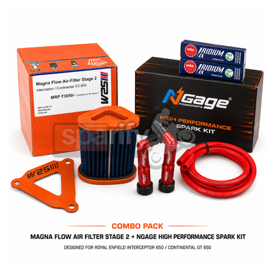 Royal Enfield Interceptor 650 & Continental GT 650 Performance Combo | Magna Flow Air Filter + NGAGE Spark Kit