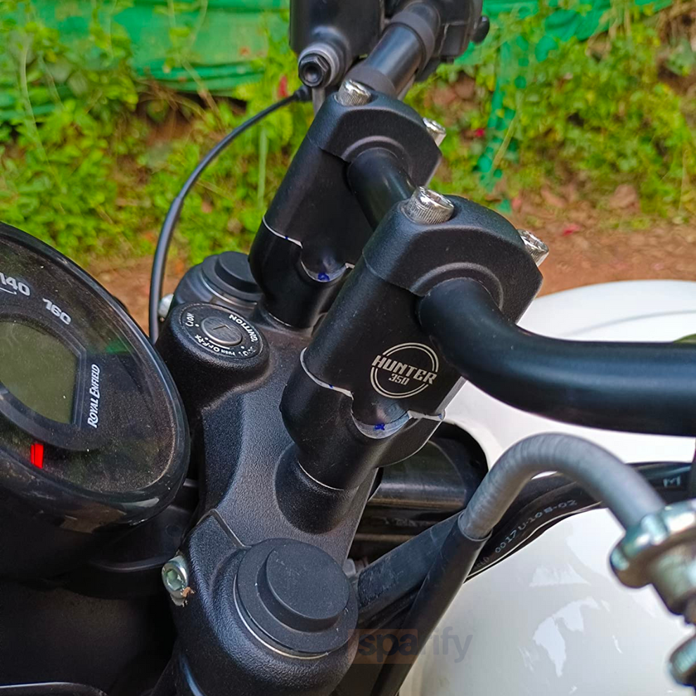 RE Hunter 350 Handlebar Riser / Handlebar Height Raiser Clamps - BLACK ...