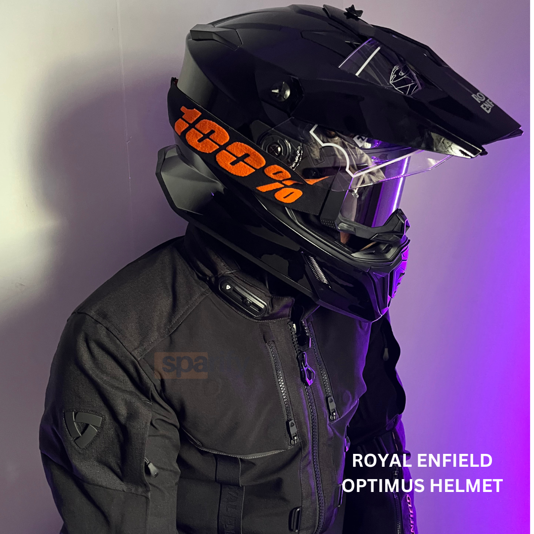 royal enfield helmet with goggles ROYAL ENFIELD OFF ROADING MOTO CROSS OPTIMUS DUAL SPORT HELMET
