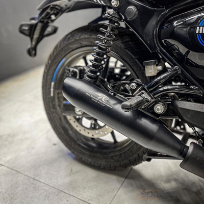 Royal Enfield Hunter 350 / classic reborn 350 / Meteor 350 Red Rooster Performance Rumbler Max Exhaust - MATT BLACK