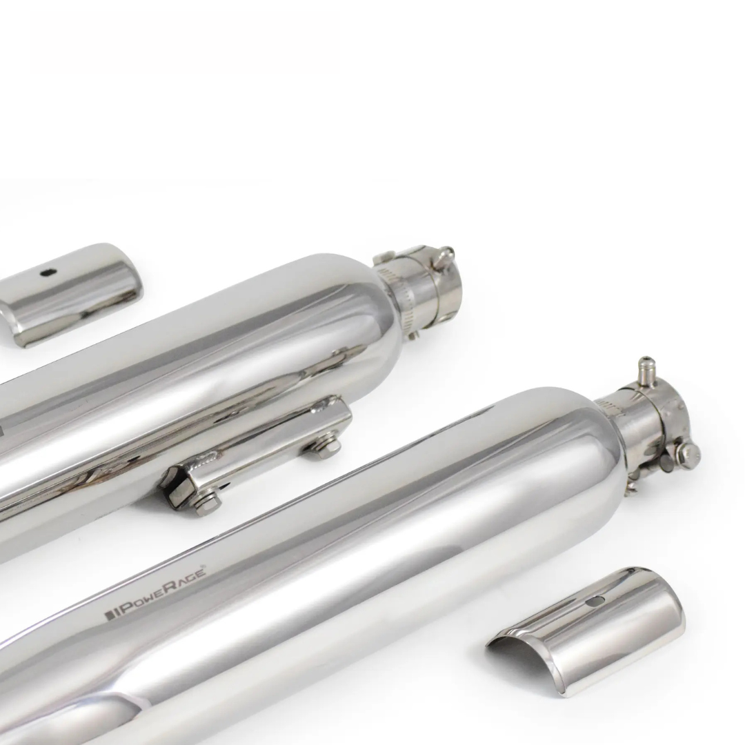 RE Super Meteor 650 – Polish Finish PoweRage Performance Slip on Exhaust