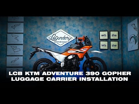 KTM Adventure 390 (2025 model)/ 250 ADV/390 ADV R/390 ADV X+/390 ADV S 2025 GOPHER LUGGUAGE CARRIER BLACK| LEGUNDARY CUSTOMS