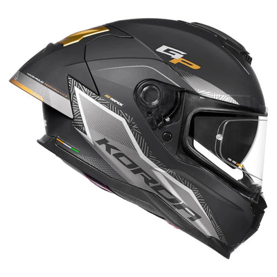 KORDA SONIC GP RAPIDE MATT GOLD FULL FACE HELMET- ECE AND ISI CERTIFIED