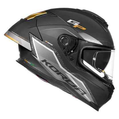 KORDA SONIC GP RAPIDE MATT GOLD FULL FACE HELMET- ECE AND ISI CERTIFIED