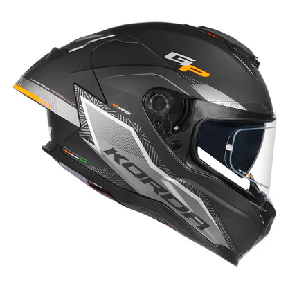 KORDA SONIC GP RAPIDE MATT ORANGE FULL FACE HELMET- ECE AND ISI CERTIFIED