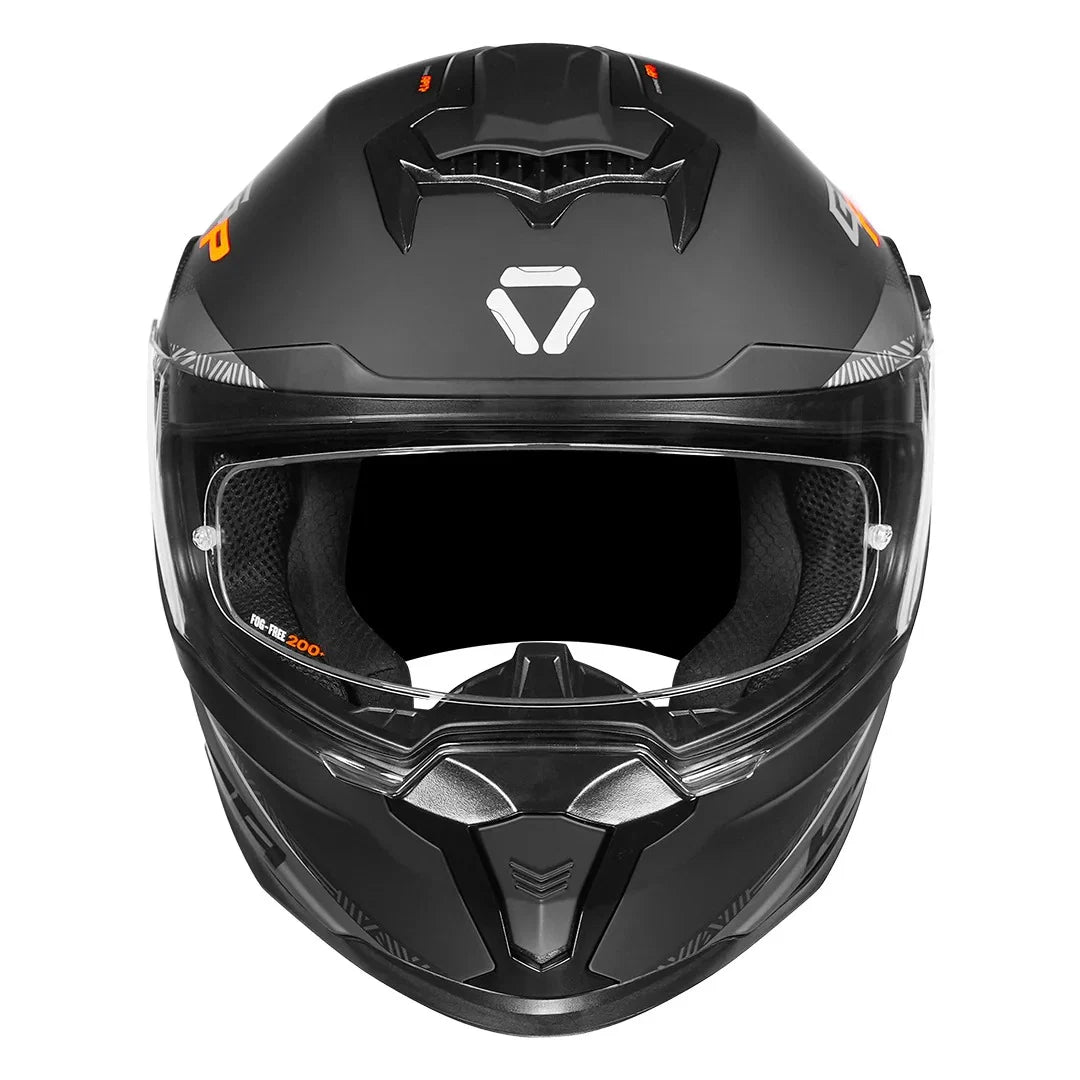 KORDA SONIC GP RAPIDE MATT ORANGE FULL FACE HELMET- ECE AND ISI CERTIFIED